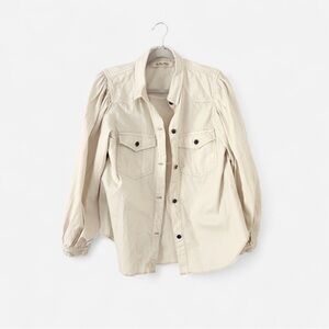FREE PEOPLE WE THE FREE WITH LOVE BUTTON UP SHIRT JACKET